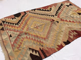Turkish Kilim rug with Earth tone colors 7,5 x 4,6 feet - Sophie's Bazaar - 5