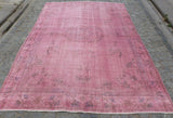 Dusty Pink overdyed area rug, 9 x 6 feet - Sophie's Bazaar - 2