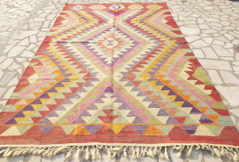 Colorful Anatolian Kilim Rug - Sophie's Bazaar - 1