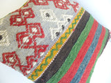 Kilim Pillow Cover with Stripes - Sophie's Bazaar - 5