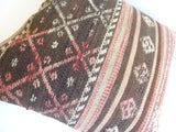 Rustic Kilim Pillow Cover with Ethnic Stripes - Sophie's Bazaar - 5