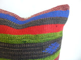 Kilim Pillow Cover with Colorful stripes - Sophie's Bazaar - 3