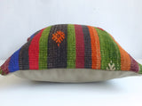 Kilim Pillow Cover with Colorful stripes - Sophie's Bazaar - 4