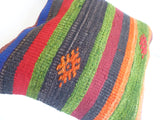 Kilim Pillow Cover with Colorful stripes - Sophie's Bazaar - 5