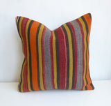 Kilim Pillow Cover with Stripes - Sophie's Bazaar - 2