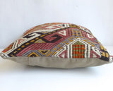 Cicim Pillow Cover with Colorful Ethnic design - Sophie's Bazaar - 4