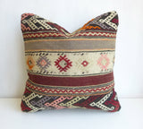 Original Kilim Pillow Cover with Ethnic Stripes - Sophie's Bazaar - 1