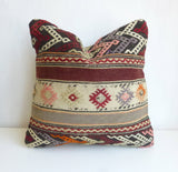 Original Kilim Pillow Cover with Ethnic Stripes - Sophie's Bazaar - 2