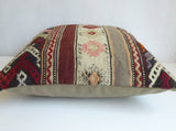 Original Kilim Pillow Cover with Ethnic Stripes - Sophie's Bazaar - 4