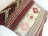 Original Kilim Pillow Cover with Ethnic Stripes - Sophie's Bazaar - 5