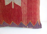 Terracotta Kilim Pillow Cover with Ethnic design - Sophie's Bazaar - 3