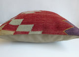 Terracotta Kilim Pillow Cover with Ethnic design - Sophie's Bazaar - 4