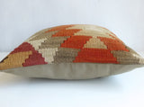 Kilim Pillow Cover with gorgeous Earth Tone Ethnic design - Sophie's Bazaar - 4