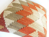 Kilim Pillow Cover with gorgeous Earth Tone Ethnic design - Sophie's Bazaar - 5