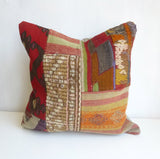 Colorful Patchwork Kilim Pillow Cover - Sophie's Bazaar - 1