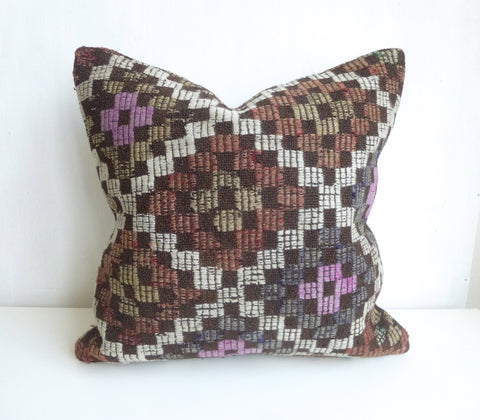 Vintage Embroidered Kilim Pillow Cover - Sophie's Bazaar - 1