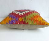 Colorful Chevron Kilim Pillow Cover - Sophie's Bazaar - 4