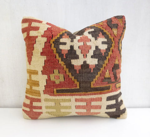 Amazing kilim throw pillow with rich design and colors - Sophie's Bazaar - 1