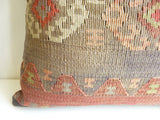 Large 20' Tribal Kilim Floor Pillow 50x50 cm - Sophie's Bazaar - 3
