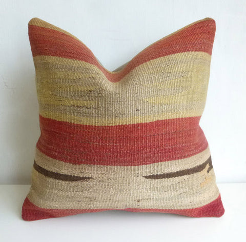 Terracotta Kilim pillow cover - Sophie's Bazaar - 1