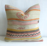 Pastel Kilim Throw Pillow - Sophie's Bazaar - 2