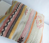 Pastel Kilim Throw Pillow - Sophie's Bazaar - 5