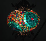 Decorative Handmade mosaic lamp with hand crafted copper base, Bedside night table lamp - Sophie's Bazaar - 3