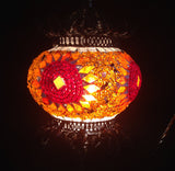 Turkish Mosaic Lamp with Hand Crafted Copper swan neck base - Sophie's Bazaar - 4