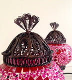 Pair of Small Pink Turkish Mosaic Lamps - Sophie's Bazaar - 4