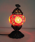 Small Turkish Mosaic Lamp with Hand crafted Copper Base - Sophie's Bazaar