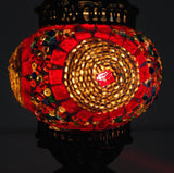Small Turkish Mosaic Lamp with Hand crafted Copper Base - Sophie's Bazaar - 4