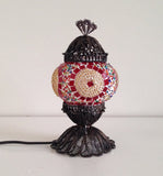 Small Turkish Mosaic Lamp with Hand crafted Copper Base