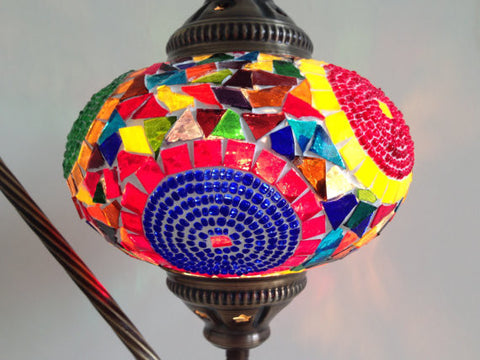 Very Colorful & Exotic Swan neck Mosaic Lamp - Sophie's Bazaar - 1