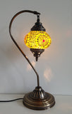 Yellow Exotic Swan neck Mosaic Lamp - Sophie's Bazaar - 1