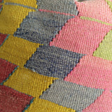 Decorative Kilim Pillow with Pink medallion - Sophie's Bazaar - 3